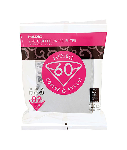Hario V60 Size 02 Coffee Paper Filters, 100 τεμ
