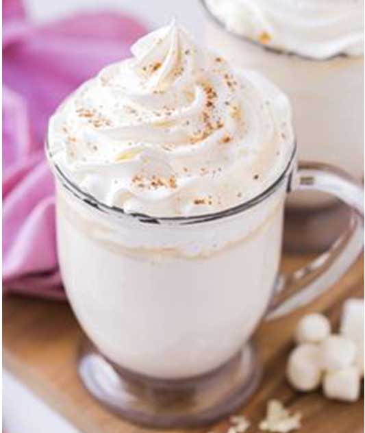 Pure white hot chocolate